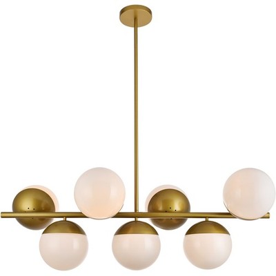 Living District LD6138BR Eclipse 7 Light 43 inch Brass Pendant Ceiling Light