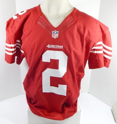 2014 San Francisco 49ers Blaine Gabbert #2 Spielgetragene Rote Jersey 44