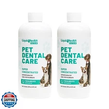 LIQUIDHEALTH Pet Dental Care Water Additive for Dogs and Cats - Fast Acting P