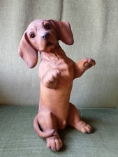HHH Pottery Dashund Dog Figurine  Good Condition