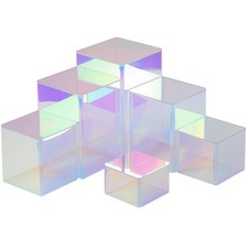 Jewelry Acrylic Risers Square Cube Display Nesting Risers Figure Stand with H...