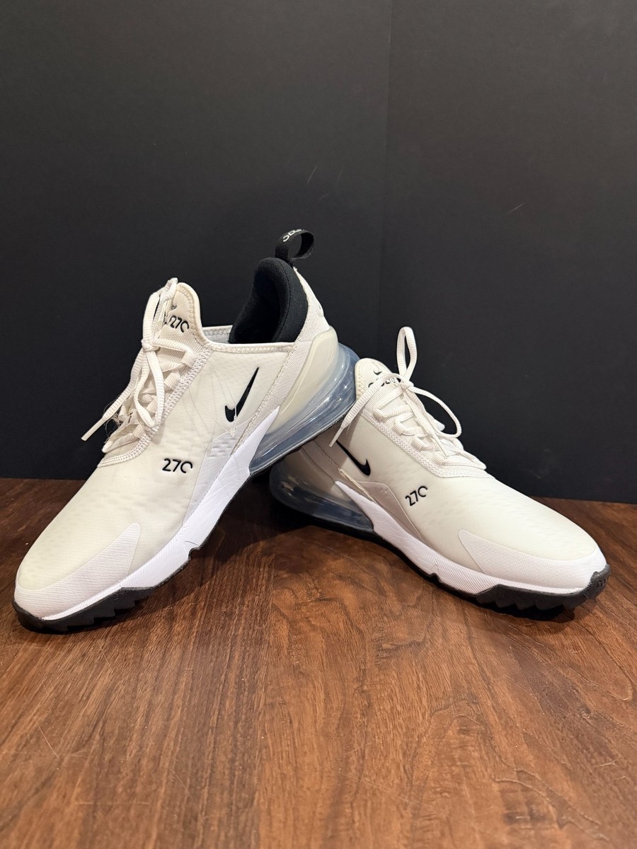 Nike Air Max 270G ゴルフシューズ ホワイト/ブラック Nike Air Max 270 G Men's Golf Shoes White Black Pure Platinum Size