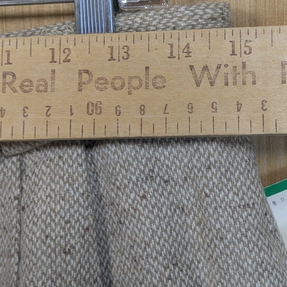 Vintage Russ Skirt Beige Wool Blend Belted Pleated Midi Career Retro Women's 16 - Image 4 of 4