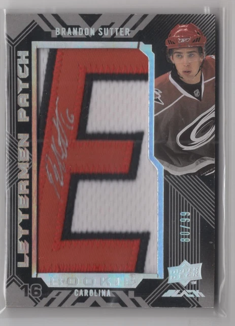 2008-09 UPPER DECK BLACK LETTERMEN PATCH AUTO BRANDON SUTTER /99