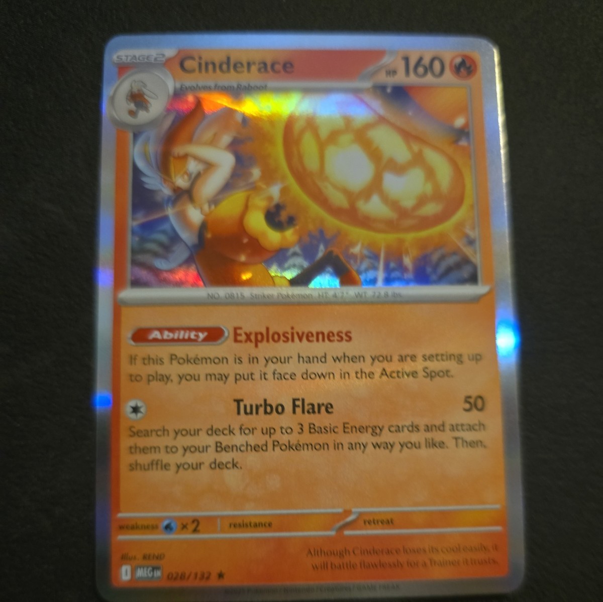 cinderace pokemon card holographic Pokemon Card 2023 Holo Chinese Cinderace cs1bc D HR 184/136 MN – Treasure  Cat Card