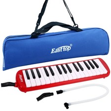 Red 32 Key Professional Mouth Melodica Keyboard Organ Air Piano Instrument Set