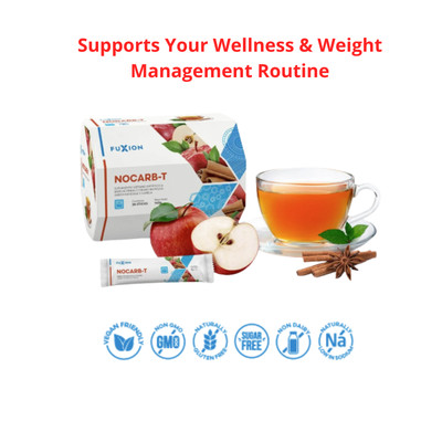 FuXion NoCarb-T Apple Cinnamon   28 Sticks   Supports Wellness & Carb Metabolism