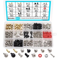 502 PCS Computer Screws Assortment Kit Motherboard Standoffs PC Fan Case HDD