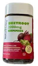 Nature's Key Beetroot Gummies 2000mg (Peach Flavor)