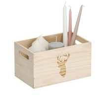 Zeller Hirsch Aufbewahrungsbox Natur 25,0 X 15,0 X 14,0 Cm, 1 St.