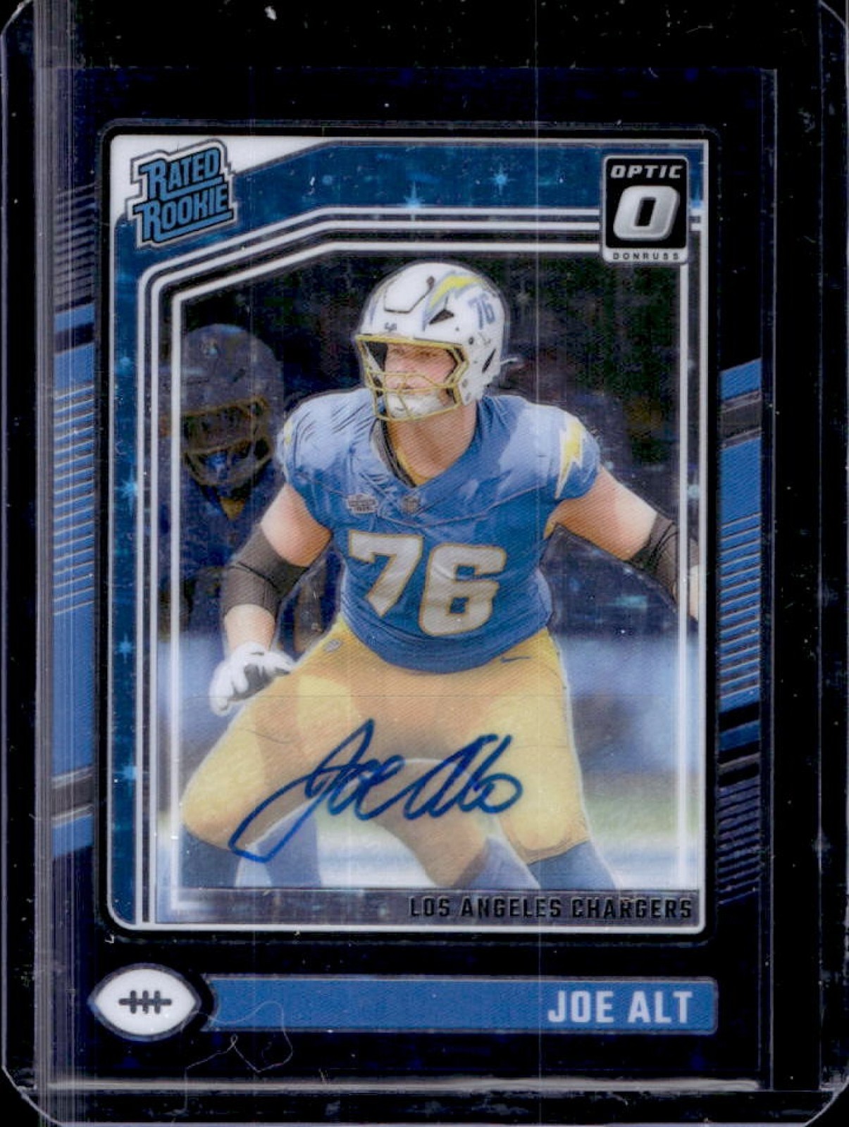 2024 Donruss Optic Joe Alt Rated Rookie Auto Purple Stars #29/42 Chargers