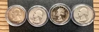 🔥 1940-64 Washington Quarter 90% Silver Circulated $1 Face Value 4 Quarters🔥