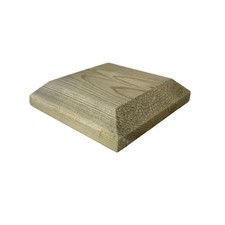 Wooden Fence Post Caps for 75mm posts (Pressure Treated Green, 100mm x 100mm)