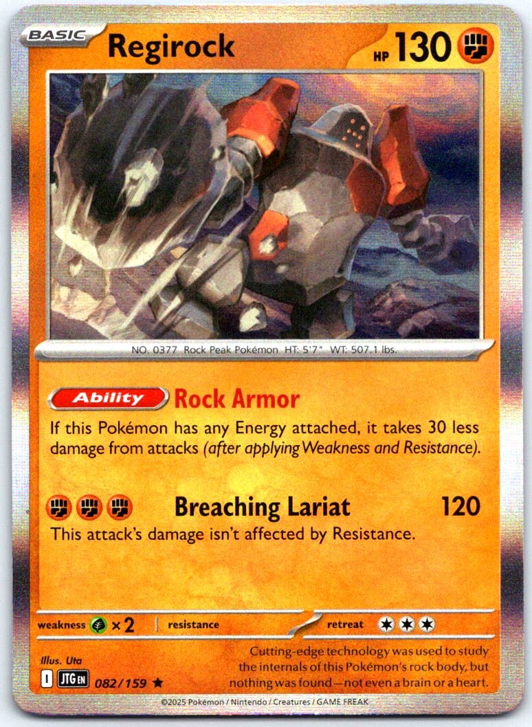 Regirock 082/159 SV09: Journey Together Holo-PTCG-NM