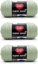 Red Heart Super Saver Yarn 3 Pack Frosty Green 100 Acrylic Worsted Weight Yarn