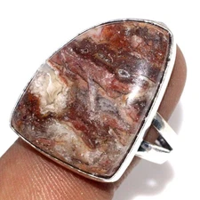 925 Silver Plated Mexican Laguna Lace Ring Handmade Jewelry Size US 10 GW