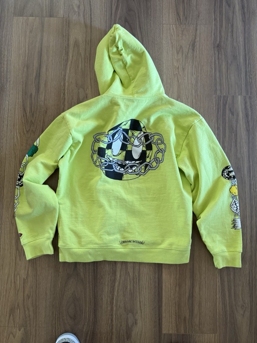 Rare Chrome Hearts x Matty Boy Chain Link Pullover Lime Green