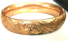 25g Vintage Bracelet MARKED 14K GOLD FILLED Clamper Clamper Bangle Jewelry lot y