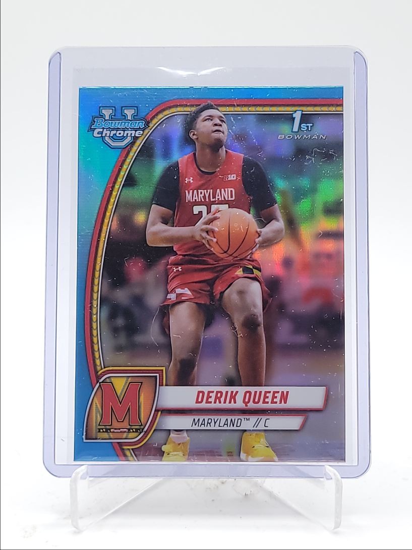 DERIK QUEEN 2024-25 BOWMAN UNIVERSITY CHROME 1ST SKY BLUE REFRACTOR Q5902