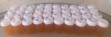 Lot Of 40 Empty Amber Prescription Large Pill Bottles 3.5" Tall x 2" W Crafting