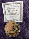 Bitcoin Value Conversion Round Julie Lindquist 0896/3000 One Ounce Silver/ 24k