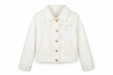Girls St. Bernard for Dunnes Stores Size 7 Years Basic Jacket Ivory Short Casual