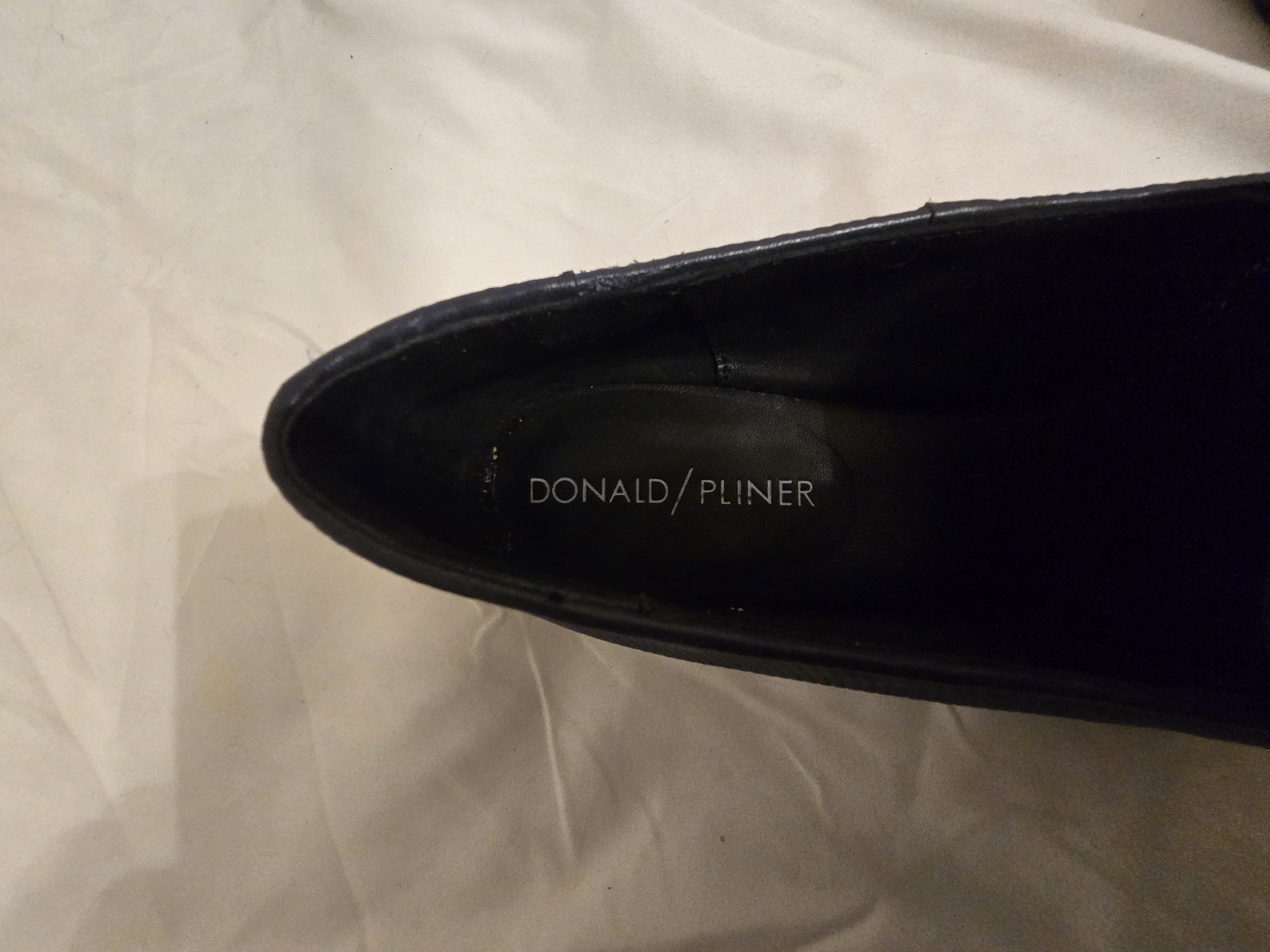 Donald J Pliner Honey-03 Women's 6M Navy Blue Leather Loafer Flats Slip On Shoes image 9