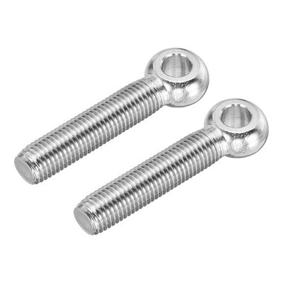 2 Pcs M16 x 80mm Shoulder Swing Lifting Eye Bolt, Silver