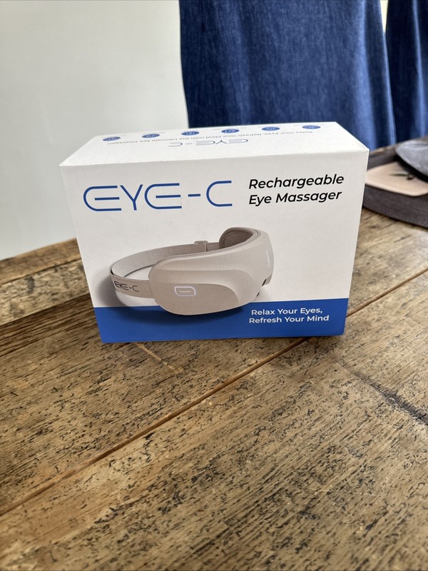 Eye-C Eye Massager Rechargeable, Portable Eye Relax Device with Heat & Vibration