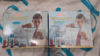 Job lot - 2 Merit Chemistry kit Set 0 cat Oa rare antique 1962