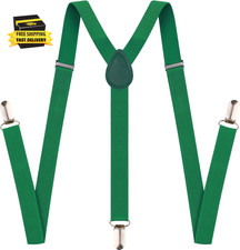 Y Shape Suspenders with Clips Adjustable Buckle for Women Men