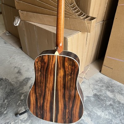 Top Quality Solid Cedar Acoustic Guitar Cocobolo Body Abalone Ebony Fingerboard
