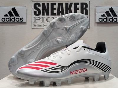 Adidas F50 Messi Club FG/MG Soccer Cleats White/Silver JP7443 Men\'s Size 10.5 Adidas F50 Messi Club FG / MG Soccer Cleats - JP7443 - Size  main image 4