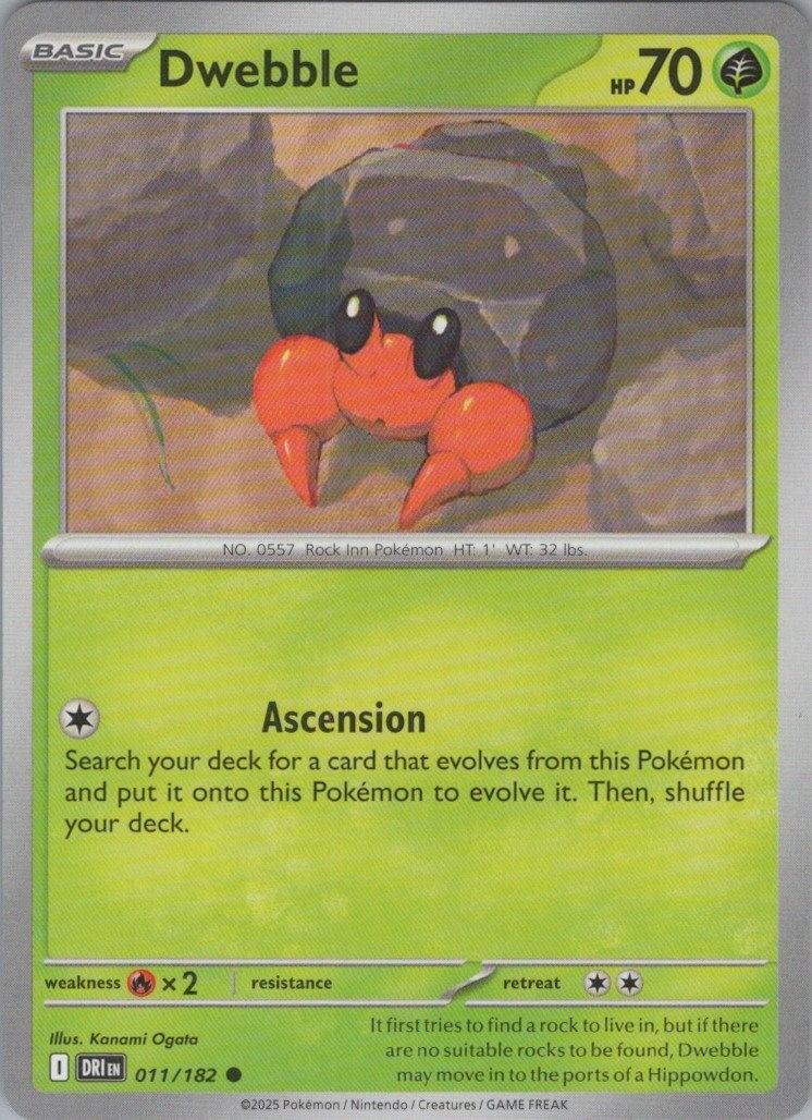 Dwebble Common SV10: Destined Rivals 011/182 NM