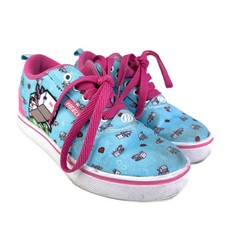 Heelys Minecraft Axolotl Skate Shoes   Kids Girls 3 Youth Model Pro 20 Pink Blue