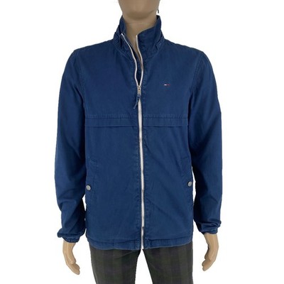 TOMMY HILFIGER DENIM Herren Navy Blau 100% Baumwolle Jacke Größe L