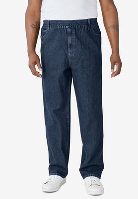 KingSize Men's Big & Tall Loose Fit Comfort Waist Jeans