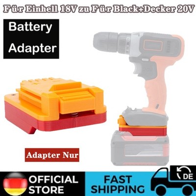 AkkuAdapter Für Einhell 18V Li-ion Akku Auf Für Black+Decker 20V Elektrowerkzeug
