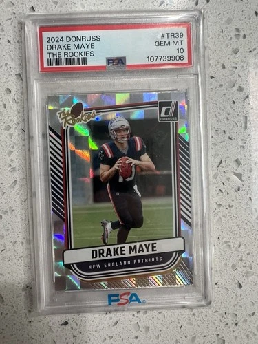 2024 Panini Donruss The Rookies Drake Maye TR-39 Patriots PSA 10 Rookie Insert