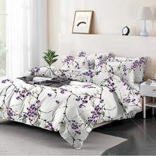 4PCS Printed Duvet Cover Set 100% Egyptian Cotton 400TC Bedding Set