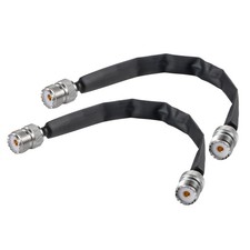 UHF FEMAL SO239 Zopf Flaches Koaxialkabel 50 Ohm 2pcs Tür/ Durchlauf1021