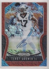 2019 Panini Prizm Rookies Red Shimmer 21/25 Terry Godwin II #393 Auto ux1