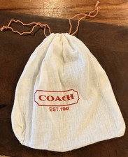 Coach White Drawstring Dustbag Logo Women Handbag Accessory 7  x 7  
