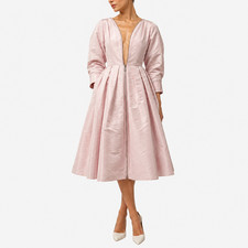 Alexander McQueen Pink Puff-sleeve Dress, size UK6