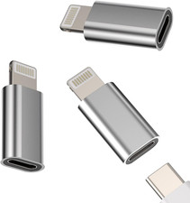 USB C Female to Lightning Male Adapter 3 Pack, Apple Mfi Certified, Compatible w