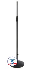 K M 260/1 Round-base Microphone Stand - Black 5-pack 