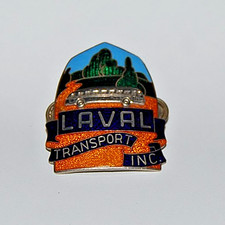 VINTAGE LAVAL TRANSPORT INC BUS TRANSIT LINES HAT BADGE, SCULLY, MONTREAL QC