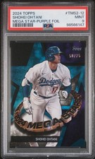 2024 Topps Mega Stars Purple Foil Card #TMS2-12 Shohei Ohtani /75 PSA 9 Dodgers