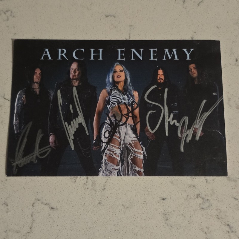 Arch Enemy Original Signed Poster 11 x 17 in (Multiple Signatures)