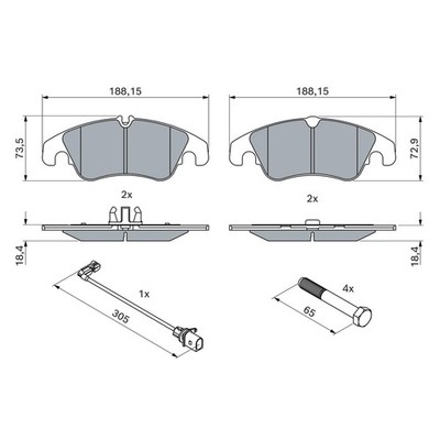   BOSCH BREMSBELAGSATZ SCHEIBENBREMSE VORNE 1567730 NEU DE STOCK